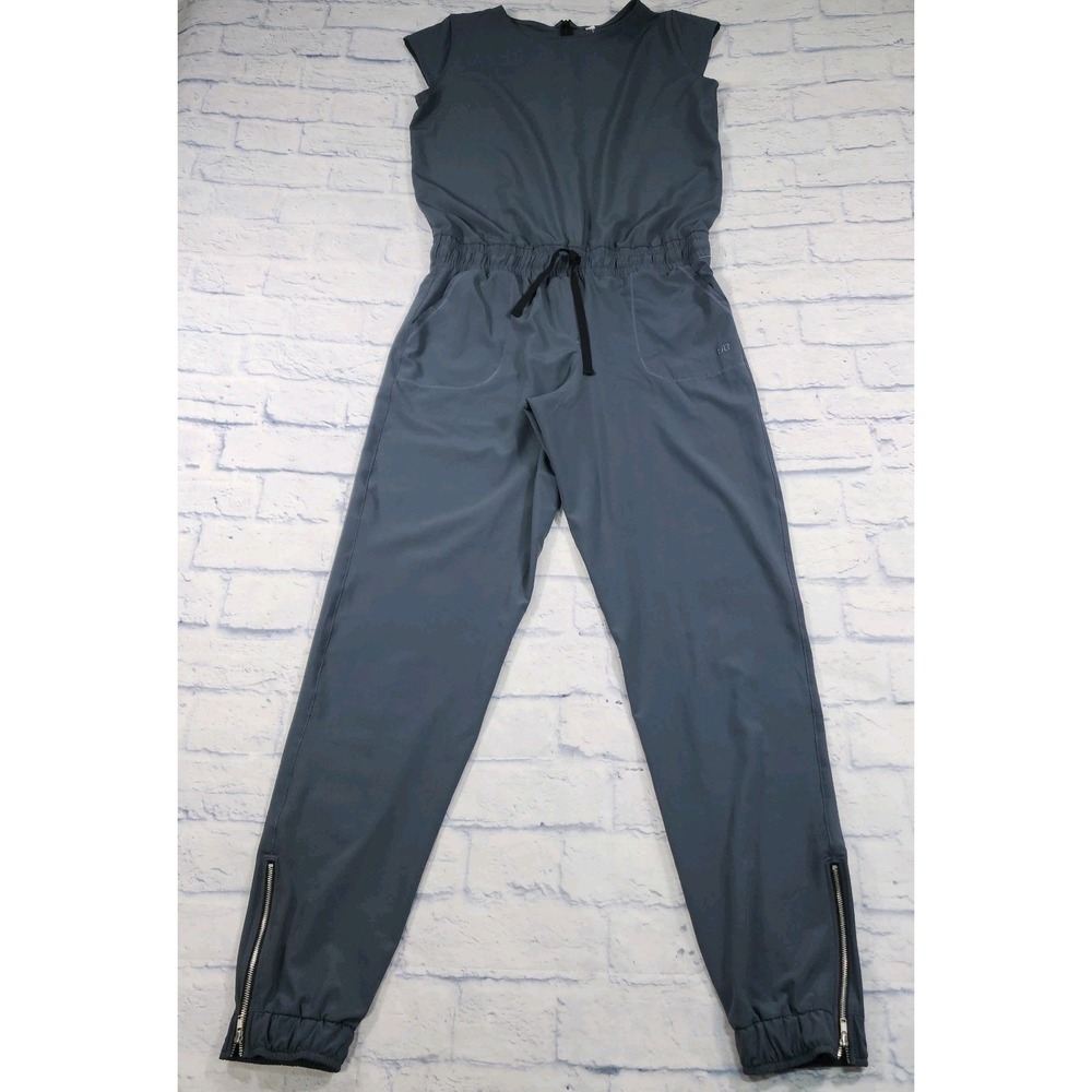 Albion Charcoal Jumpsuit with Ankle Zippers